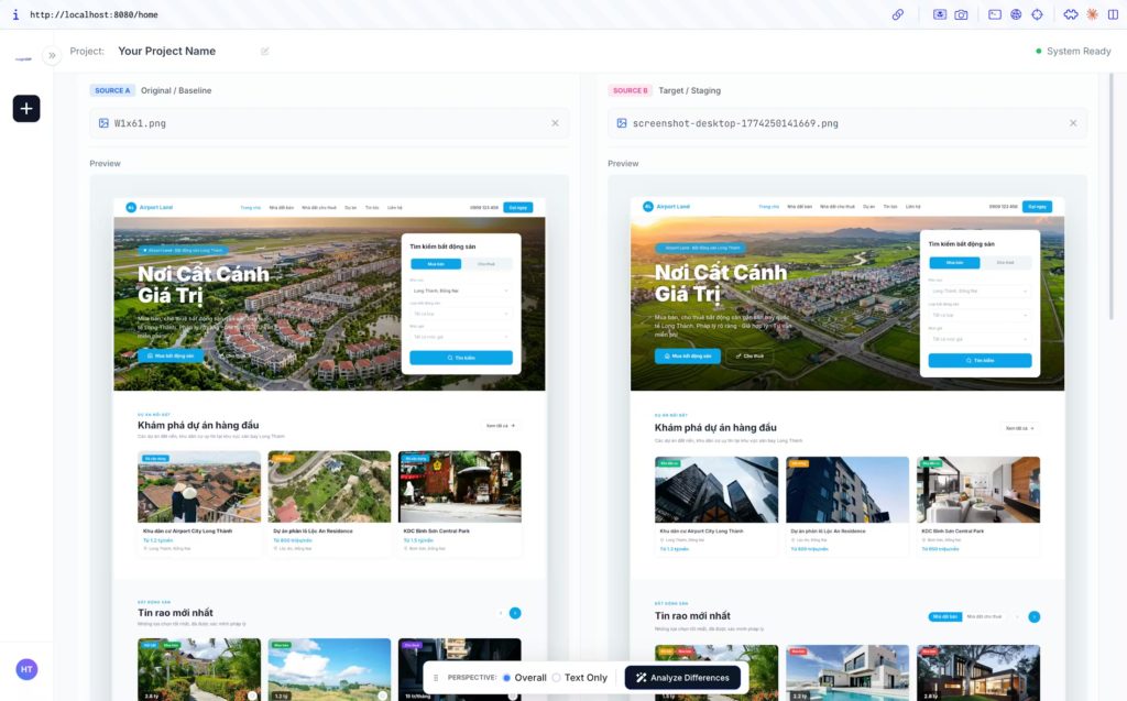 insightDiff - comparison screen sample