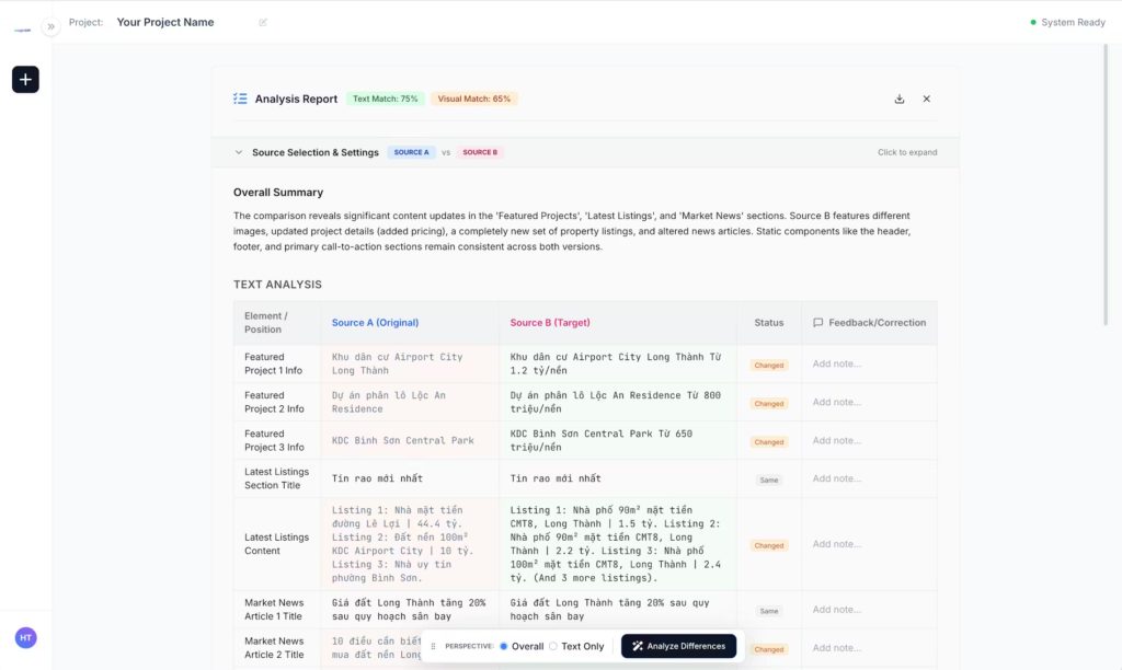 insightDiff - report sample 2